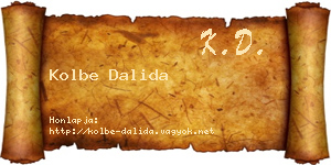 Kolbe Dalida névjegykártya